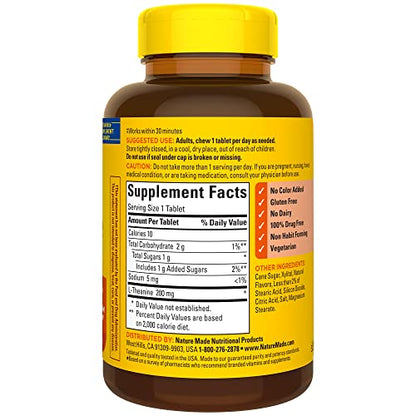 Nature Made L-Theanine 200mg Chewables – Stress Relief, 50-Day Supply