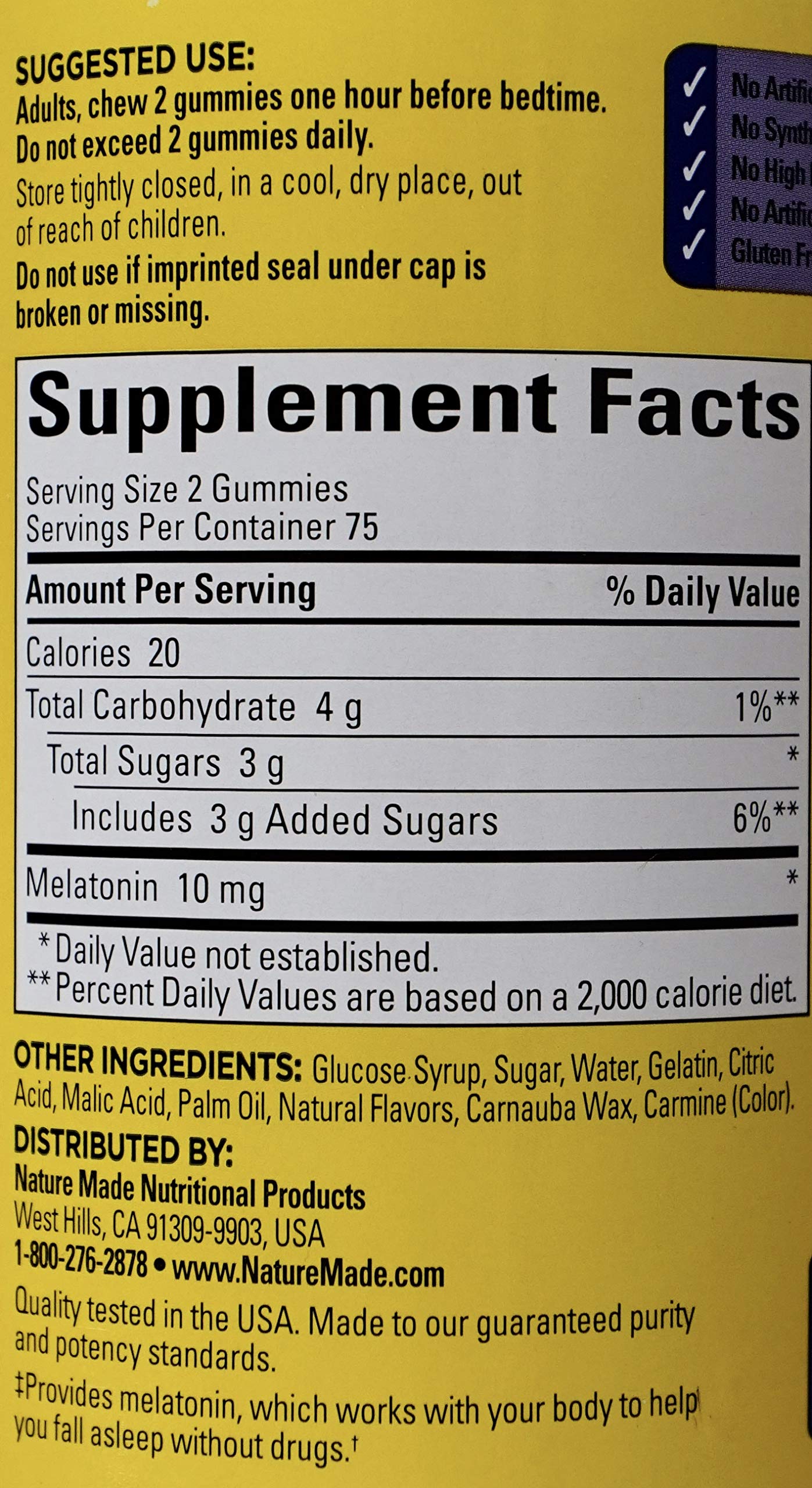 Nature Made Melatonin 10mg Gummies – Dreamy Strawberry Flavor, 150 Gummies