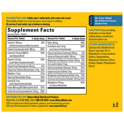 Nature Made Multivitamin For Him – No Iron, 90 Tablets, 90-Day Supply