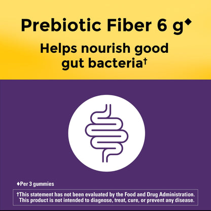 Nature Made Prebiotic Fiber Gummies – 90 Count for Adults & Kids | Digestive Support
