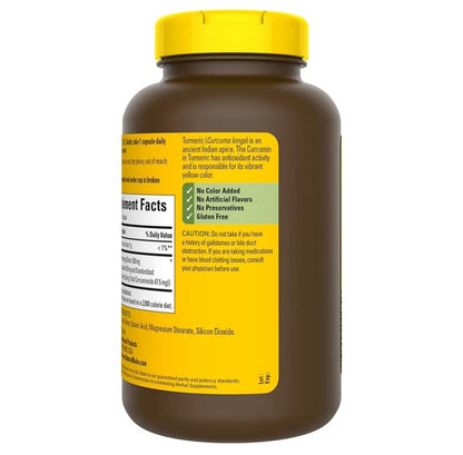 Nature Made Turmeric Curcumin 500 mg – 180 Ct Antioxidant Capsules