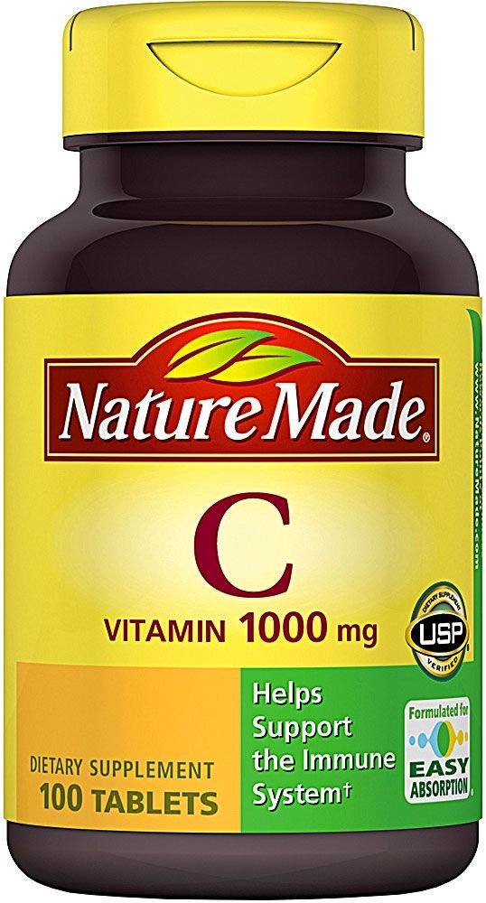 Nature Made Vitamin C 1000 mg Tablets - 100 Ct | USP Verified
