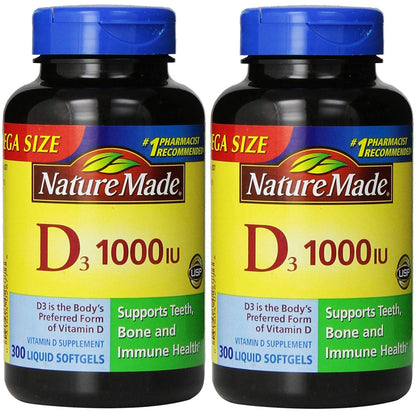 Nature Made® Vitamin D3 1000 IU - 600 Softgels