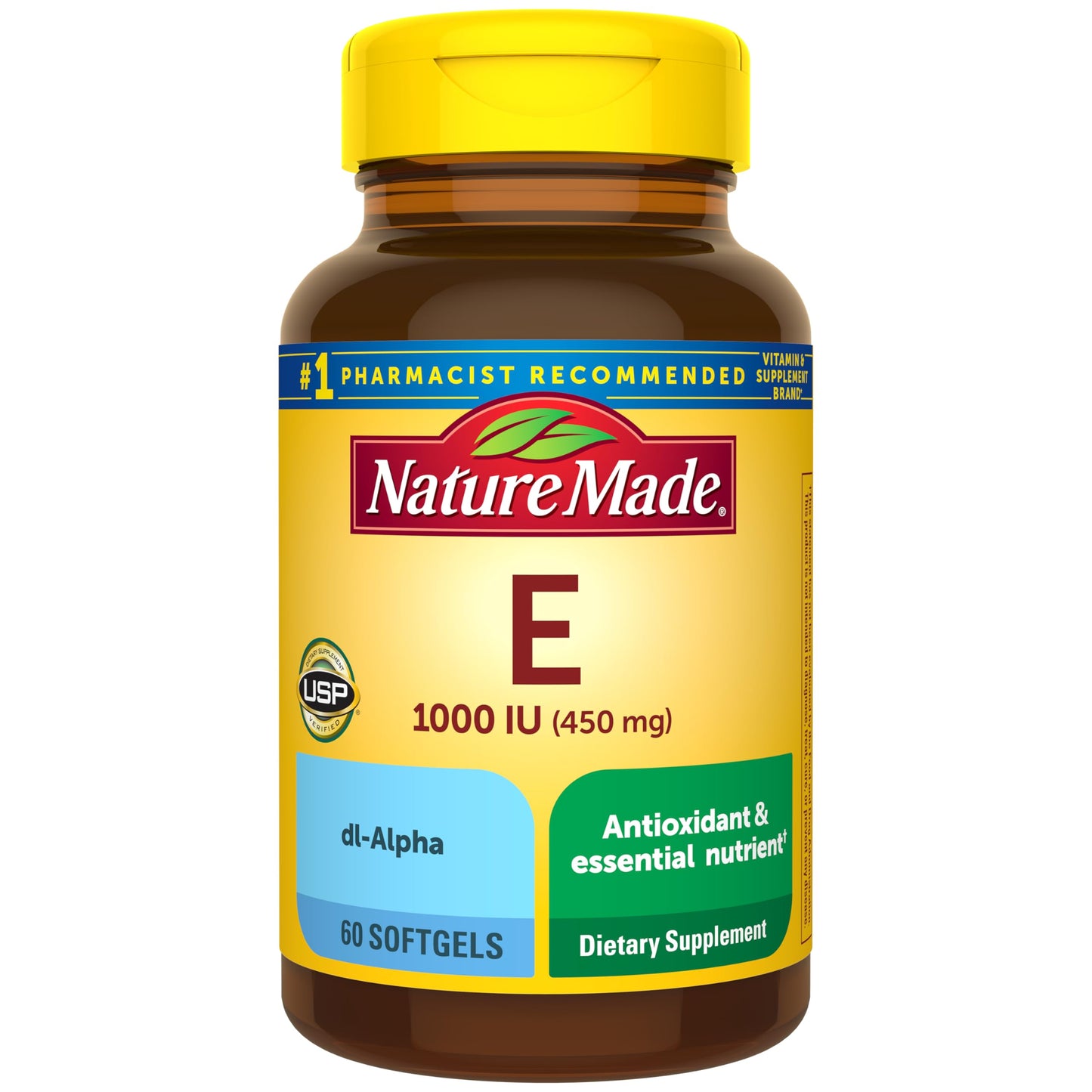 Nature Made Vitamin E 1000 IU dl-Alpha Softgels — 60 Count