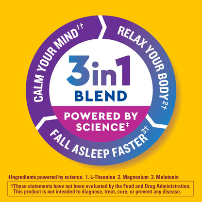 Nature Made Wellblends Sleep & Recover Gummies – Melatonin 3mg, L-Theanine 200mg, Magnesium 100mg (44 CT)