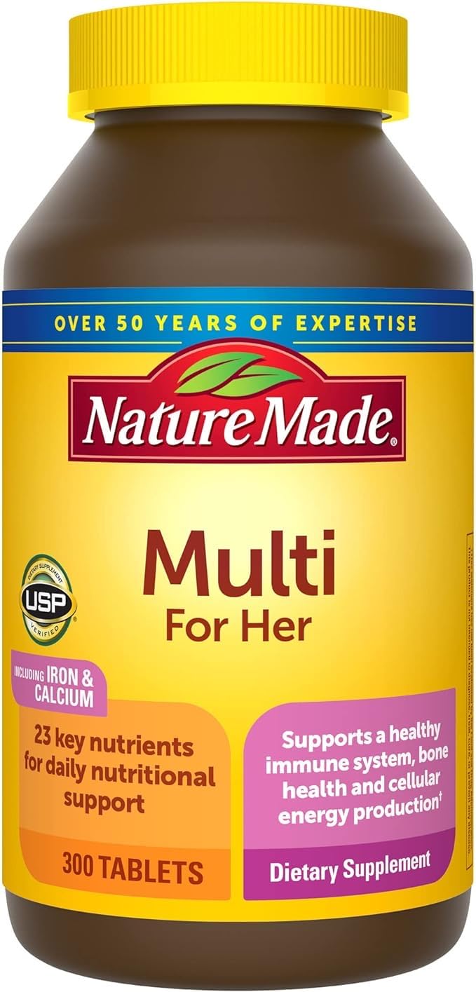 Nature Made Women's Multivitamin Tablets – 300 Count for Daily Nutritional Support