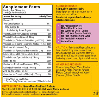 Nature Made Women's Multivitamin Gummies – 70 Count, 35-Day Supply