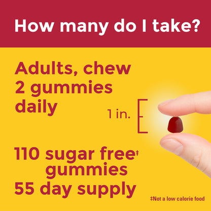Nature Made Zero Sugar Vitamin D3 Gummies 2000 IU (50 mcg) – 55 Day Supply