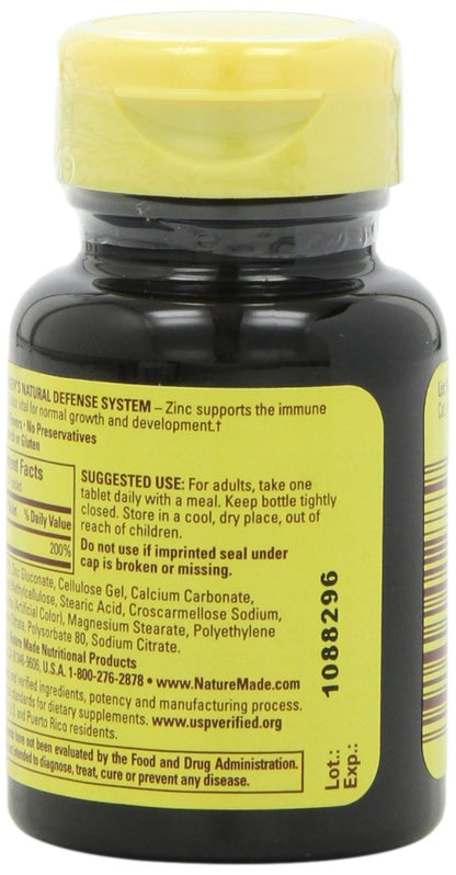Nature Made Zinc 30mg, 100 Tablets - Pack of 6 | Immune Support