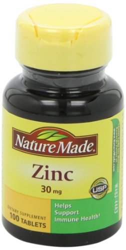Nature Made Zinc 30mg, 100 Tablets - Pack of 6 | Immune Support