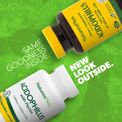Natures Plus Acidophilus with Pectin – 90 Capsules | Probiotic, 1B CFU, Vegan & Gluten Free