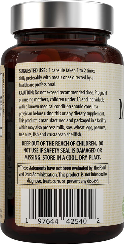 Nature’s Potent Magnesium Glycinate 200mg – High Absorption Chelated Magnesium | Sleep, Calm & Muscle Support | Vegan, 60 Capsules