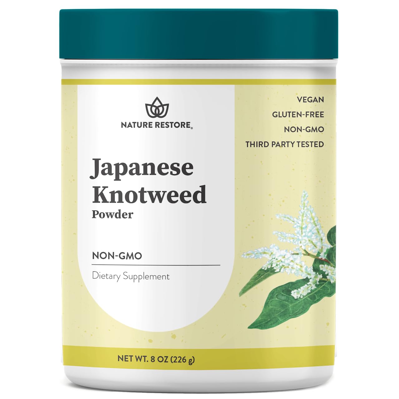 Nature Restore Japanese Knotweed Powder - 8 oz, Trans-Resveratrol, Non-GMO, Gluten Free | Polygonum Cuspidatum