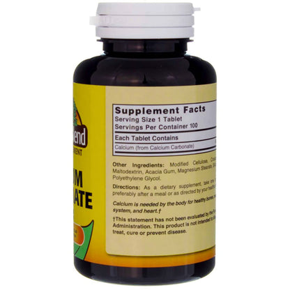 Nature's Blend Calcium Carbonate 600mg Tablets - 100 ct (Pack of 2)