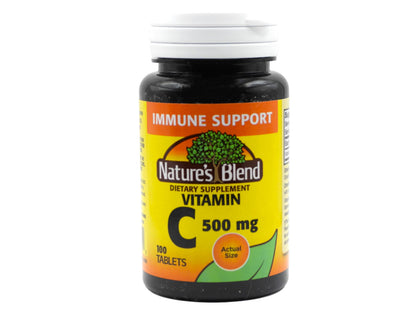 Nature's Blend Vitamin C 500 mg - 100 Tablets | Immune Support