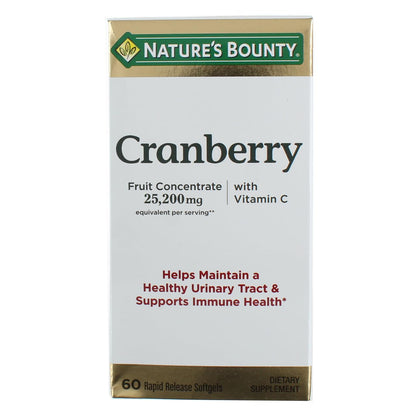Nature's Bounty Cranberry Dietary Supplement – 60 Soft Gels, Pack of 2