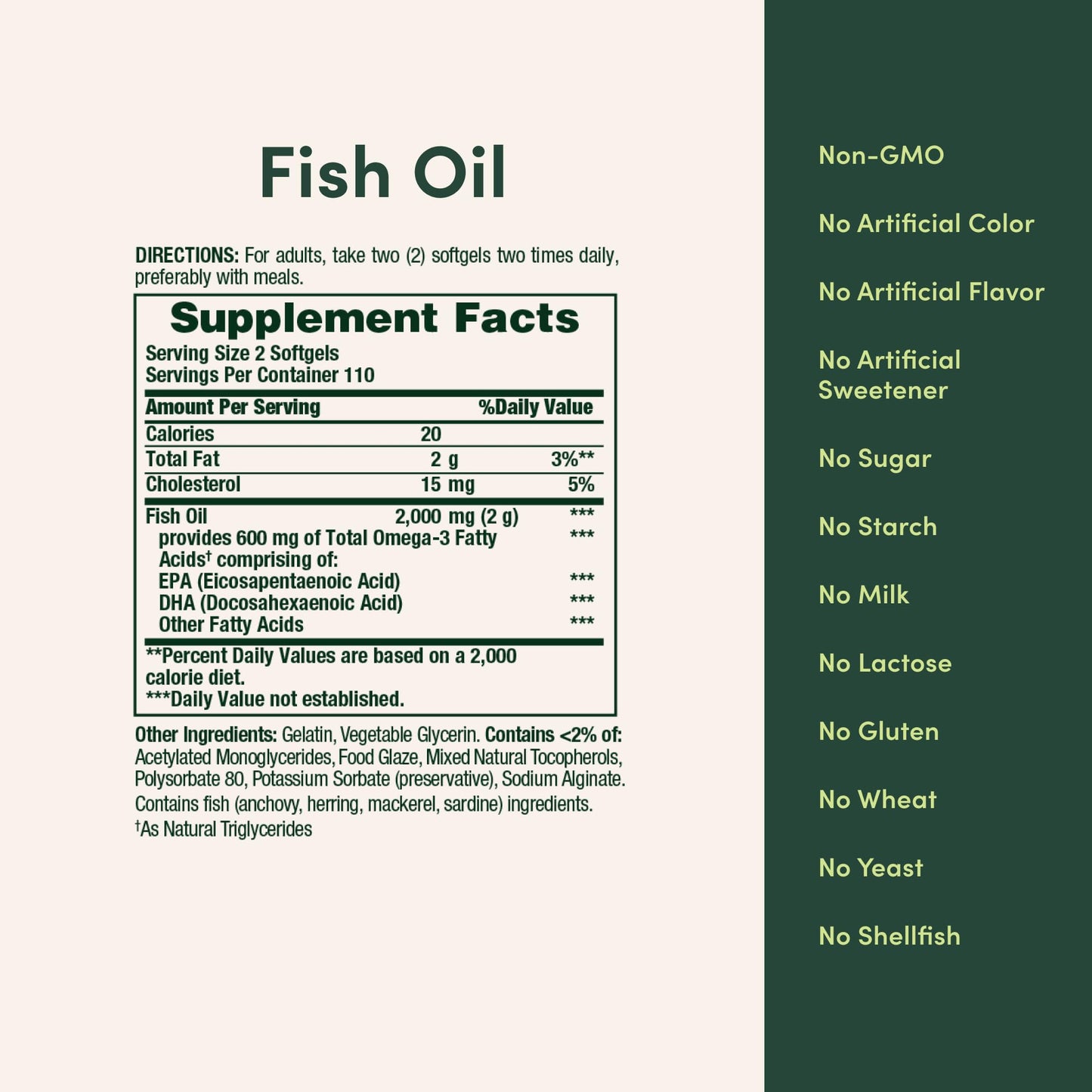 Nature's Bounty Fish Oil 220 Count – Odorless Omega-3 & Omega-6 Softgels