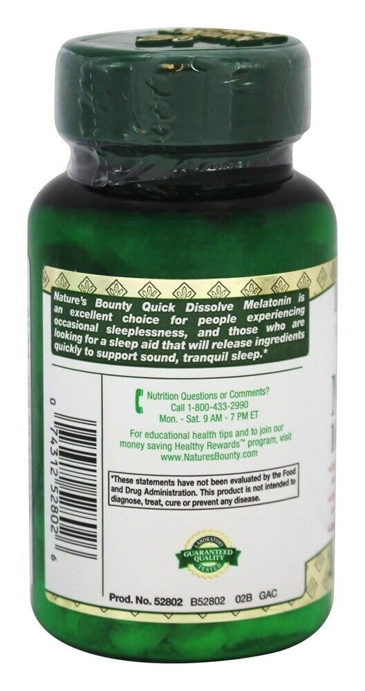Nature's Bounty Melatonin 10 mg Quick Dissolve Tablets – Pack of 4