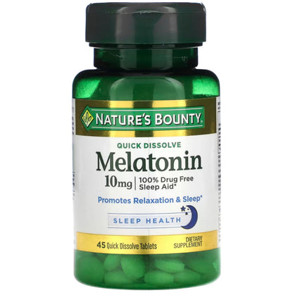 Nature's Bounty Melatonin 10 mg Quick Dissolve Tablets – Pack of 4