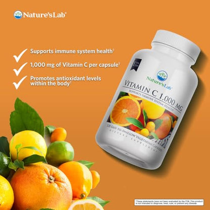 Nature's Lab Vitamin C 1000mg Per Capsule - Supports Immune System Health, 120 Count (Pack of 1)