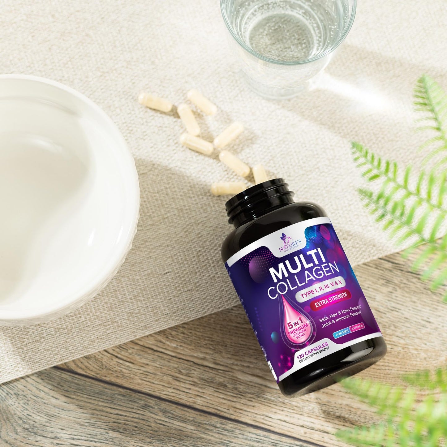 Multi Collagen 2400 mg — Types I, II, III, V & X | 120 Capsules