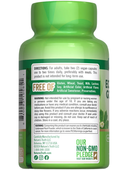 Nature's Truth Echinacea Goldenseal Capsules 1400mg – Vegan, Non-GMO & Gluten Free (Pack of 2)