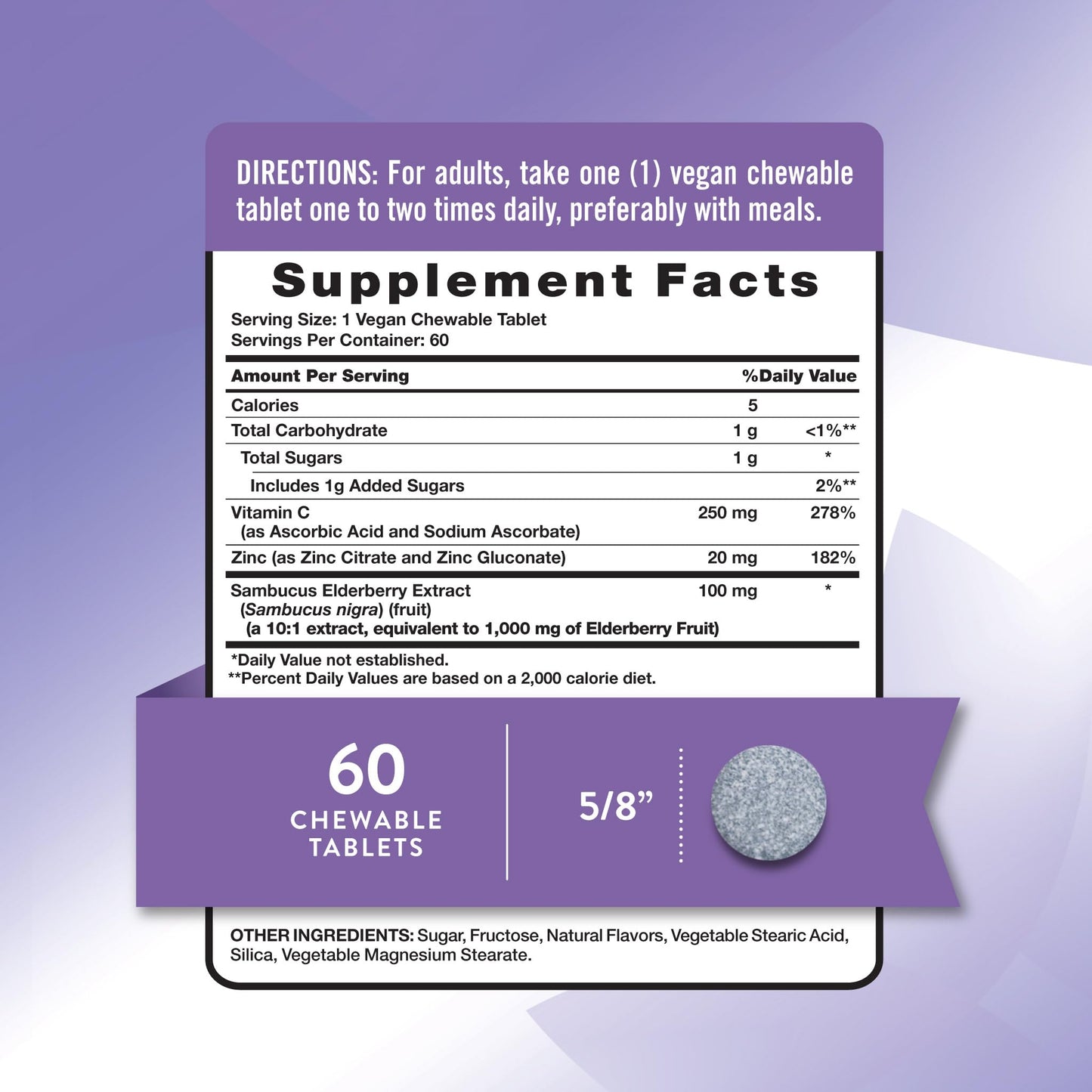 Nature's Truth Elderberry Immune Complex – 60 Chewables