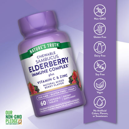 Nature's Truth Elderberry Immune Complex – 60 Chewables