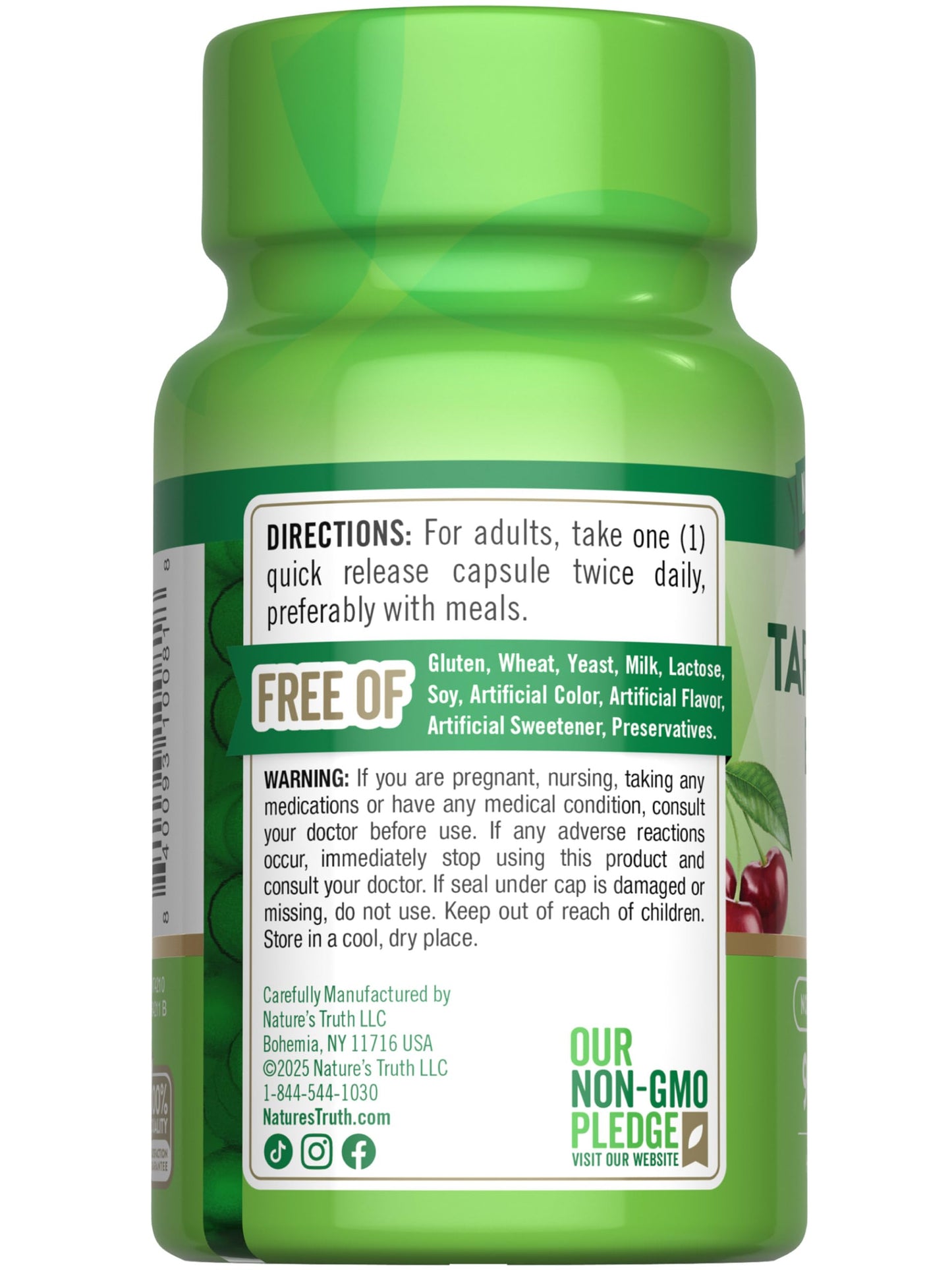 Nature's Truth Tart Cherry Extract Capsules – 1200 mg, 90 Count | Non-GMO & Gluten Free