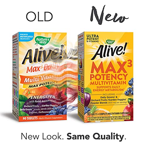 Nature's Way Alive! Max Potency Daily Multivitamin – Natural, 90 Count