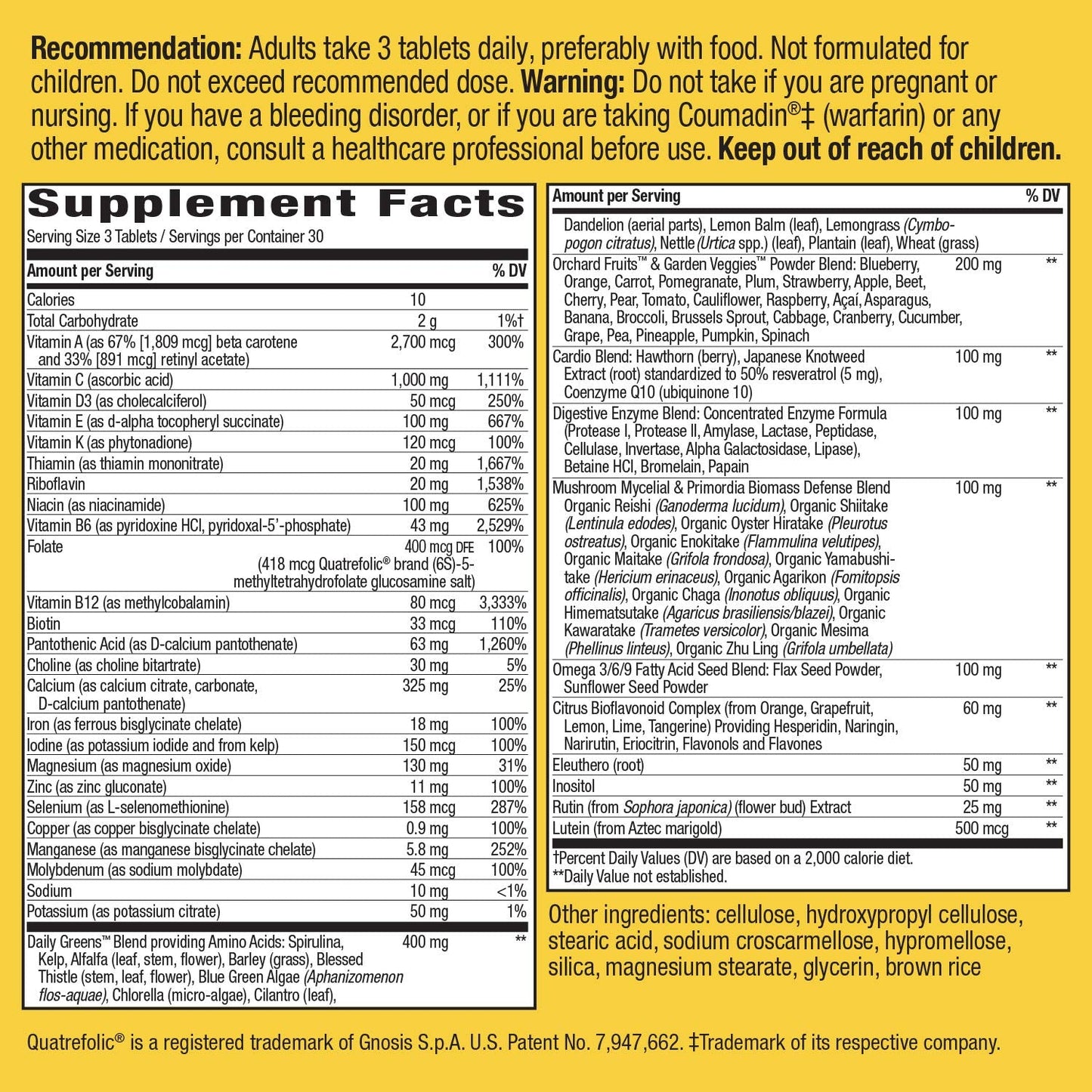 Nature's Way Alive! Max Potency Daily Multivitamin – Natural, 90 Count