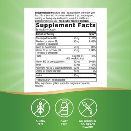 Nature's Way B-50 Complex – Cellular Energy & Nerve Health (Gluten Free) | 100 Capsules