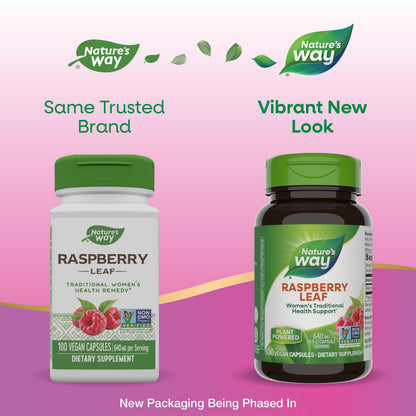 Nature's Way Raspberry Leaf - Traditional Women's Wellness Supplement | Plant-Based, Vegan, Gluten-Free