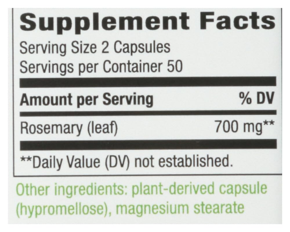 Nature's Way Rosemary Leaves - 100 Capsules | HerbsCity