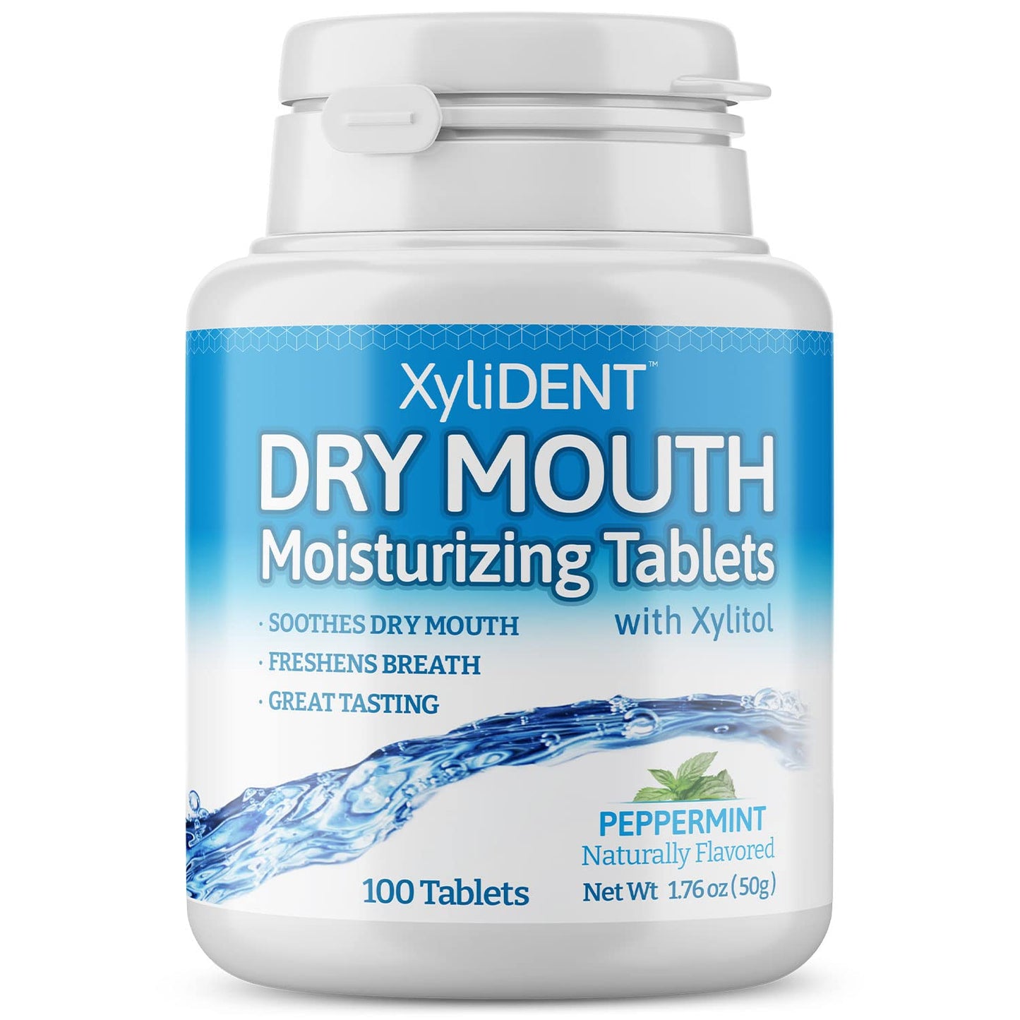 Nature's Stance XyliDENT Dry Mouth Tablets – Stimulate Saliva & Fresh Breath (Peppermint)