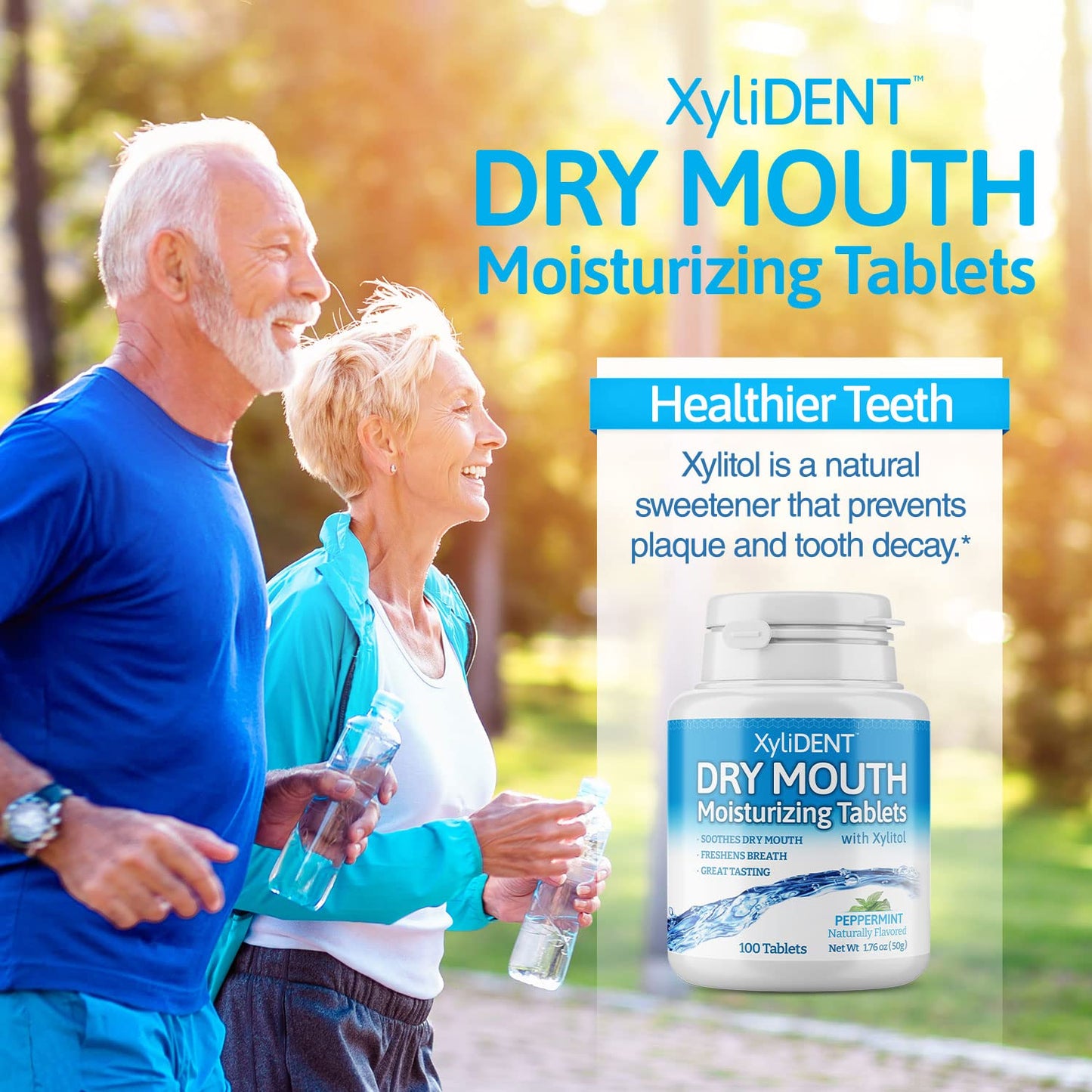 Nature's Stance XyliDENT Dry Mouth Tablets – Stimulate Saliva & Fresh Breath (Peppermint)