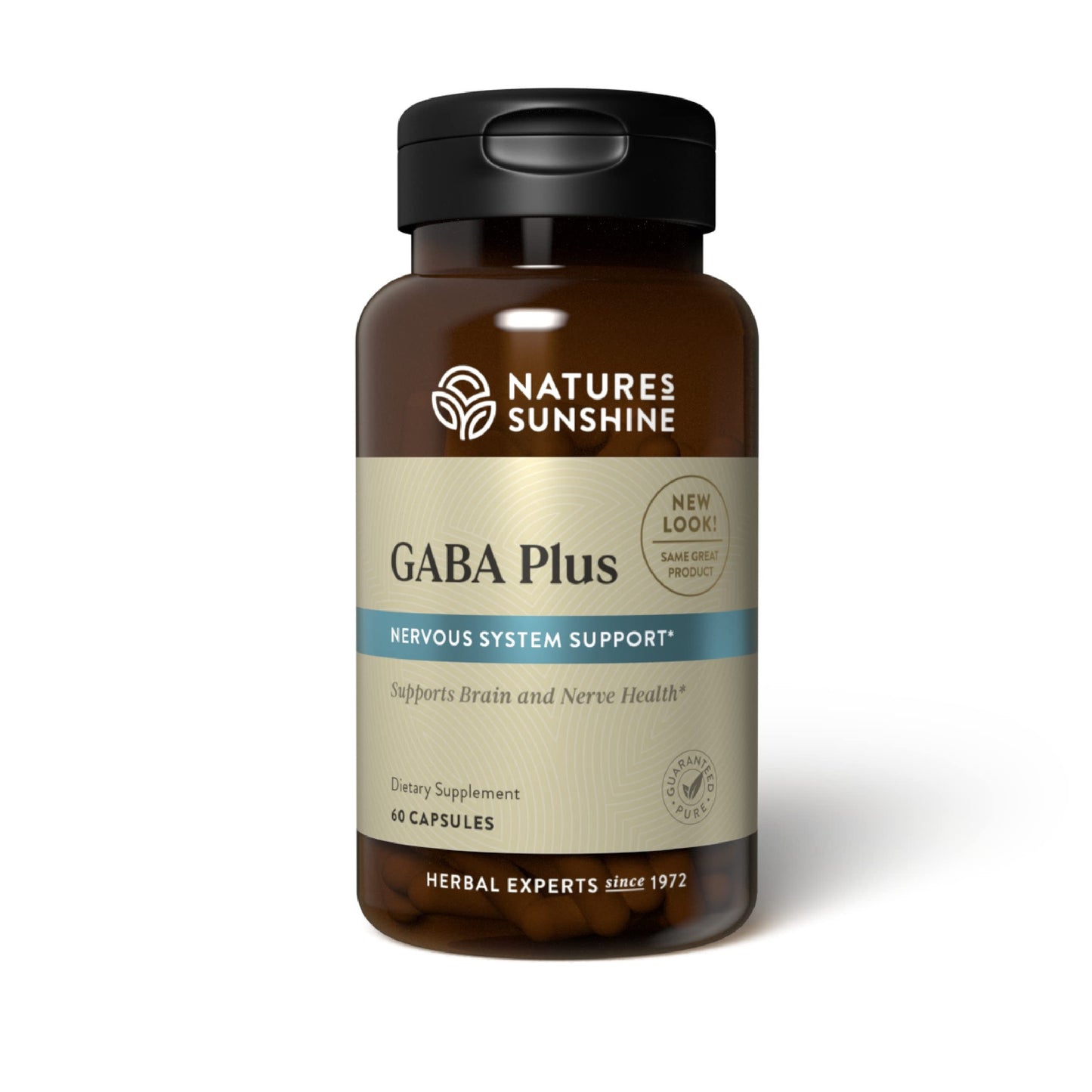 Nature's Sunshine GABA Plus - 60 Capsules | Kosher Brain Health & Nervous System Support