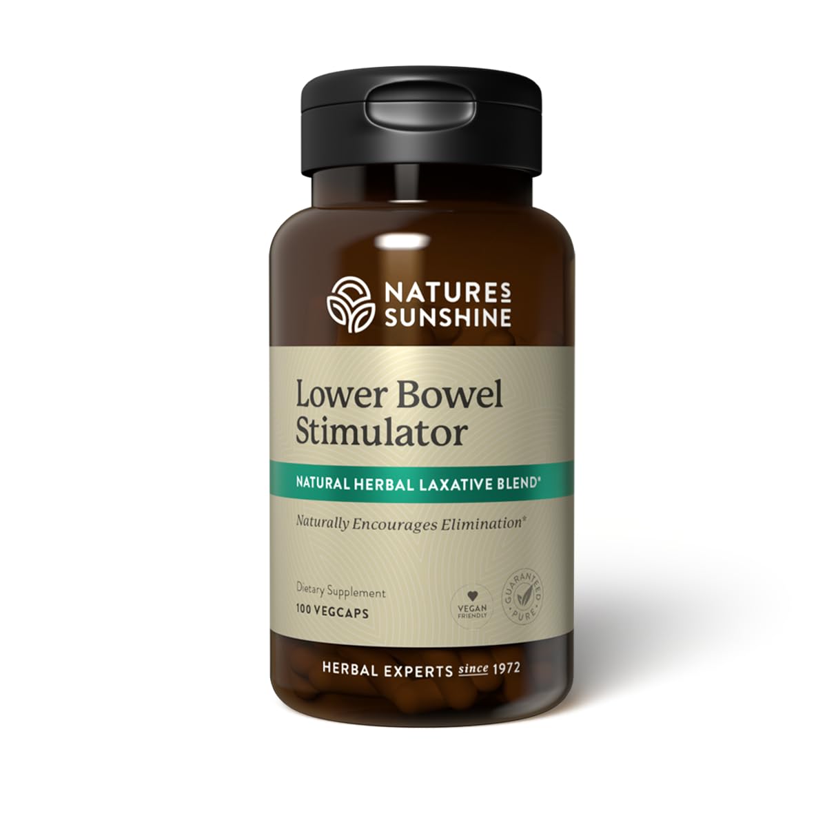 Nature's Sunshine Lower Bowel Stimulator - Gentle Herbal Support for Digestive Comfort | 100 Vegcaps