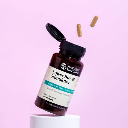 Nature's Sunshine Lower Bowel Stimulator - Gentle Herbal Support for Digestive Comfort | 100 Vegcaps
