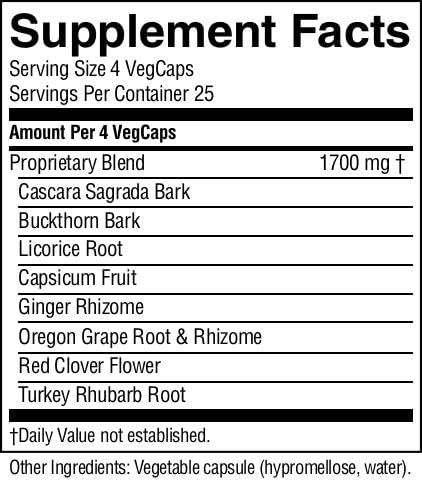 Nature's Sunshine Lower Bowel Stimulator - Gentle Herbal Support for Digestive Comfort | 100 Vegcaps