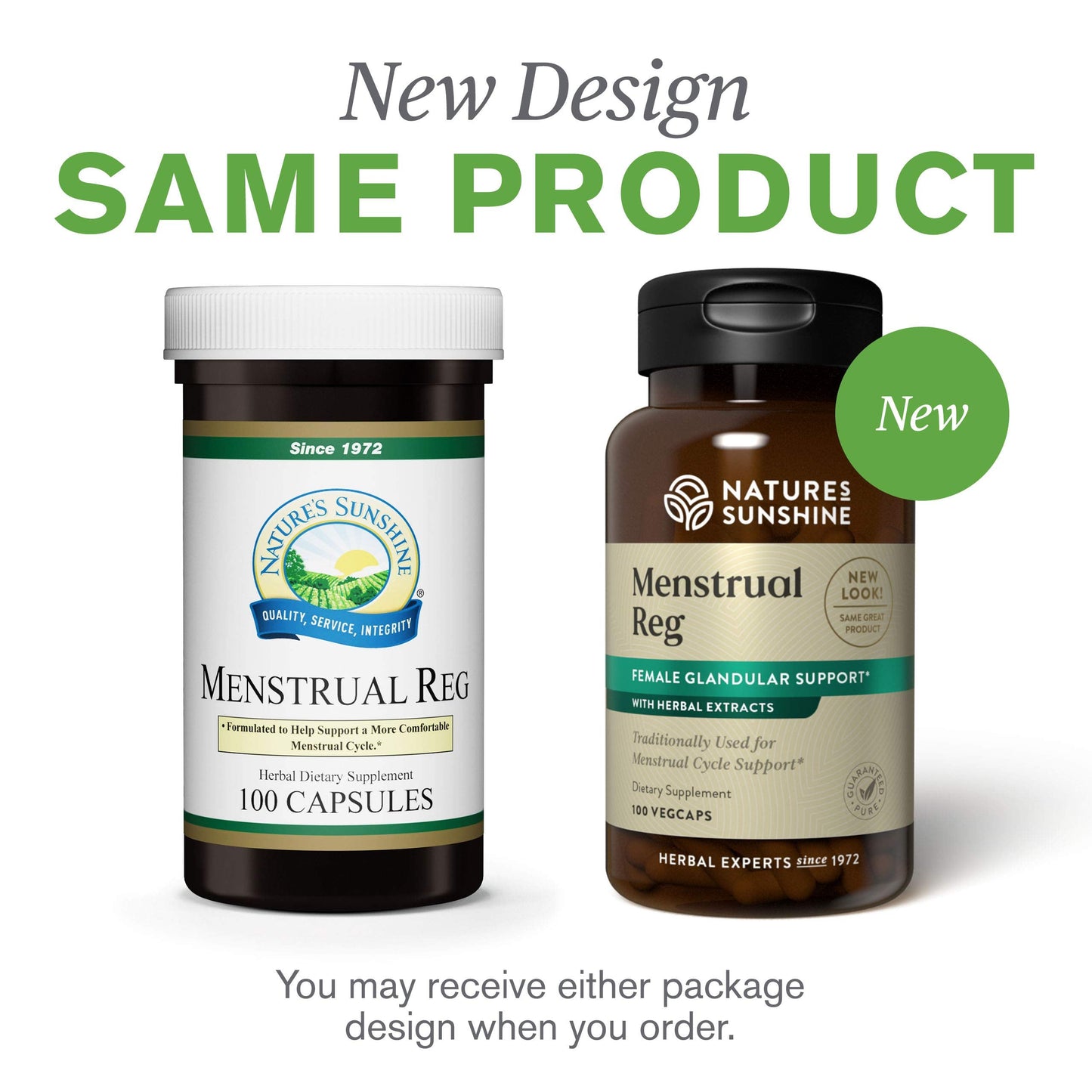 Nature's Sunshine Menstrual Reg, 100 Caps, Kosher - Hormone Balance & Comfort