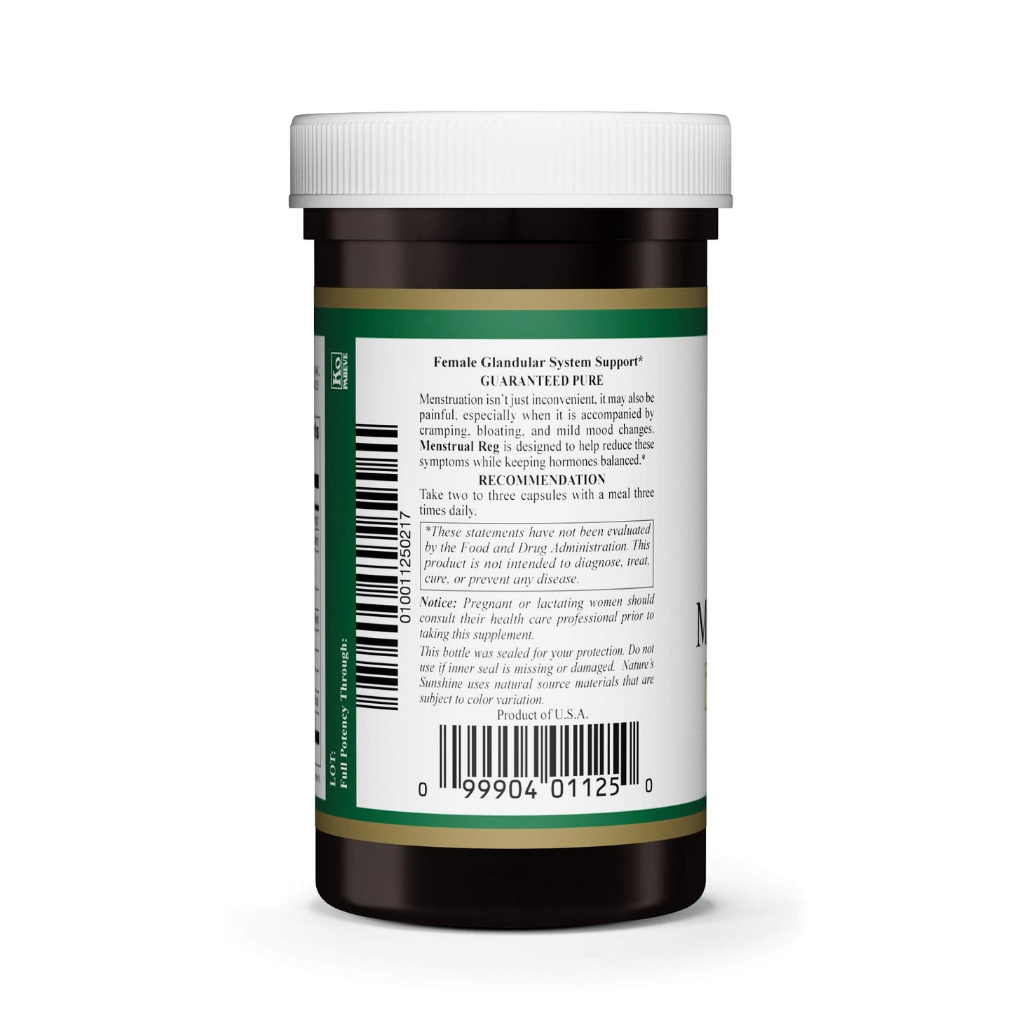 Nature's Sunshine Menstrual Reg, 100 Caps, Kosher - Hormone Balance & Comfort