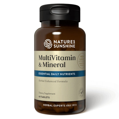 Nature's Sunshine Multivitamins & Minerals - 60 Tablets | 100% Daily Value for 17 Essential Vitamins & Minerals
