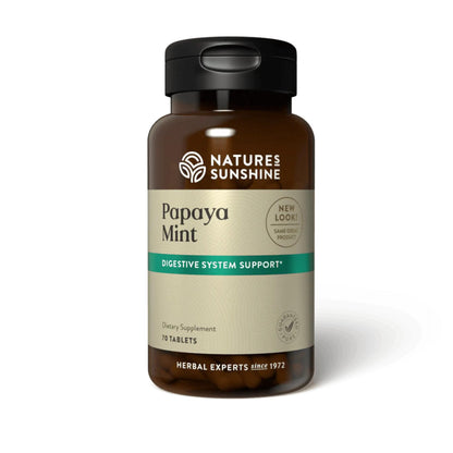 Nature's Sunshine Papaya Mint, 70 Chewable Tablets - Digestive Support & Fresh Breath