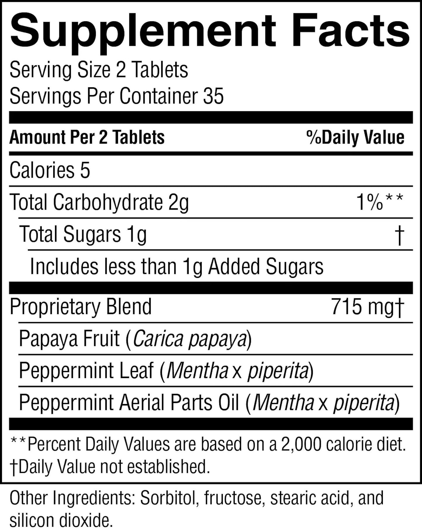 Nature's Sunshine Papaya Mint, 70 Chewable Tablets - Digestive Support & Fresh Breath