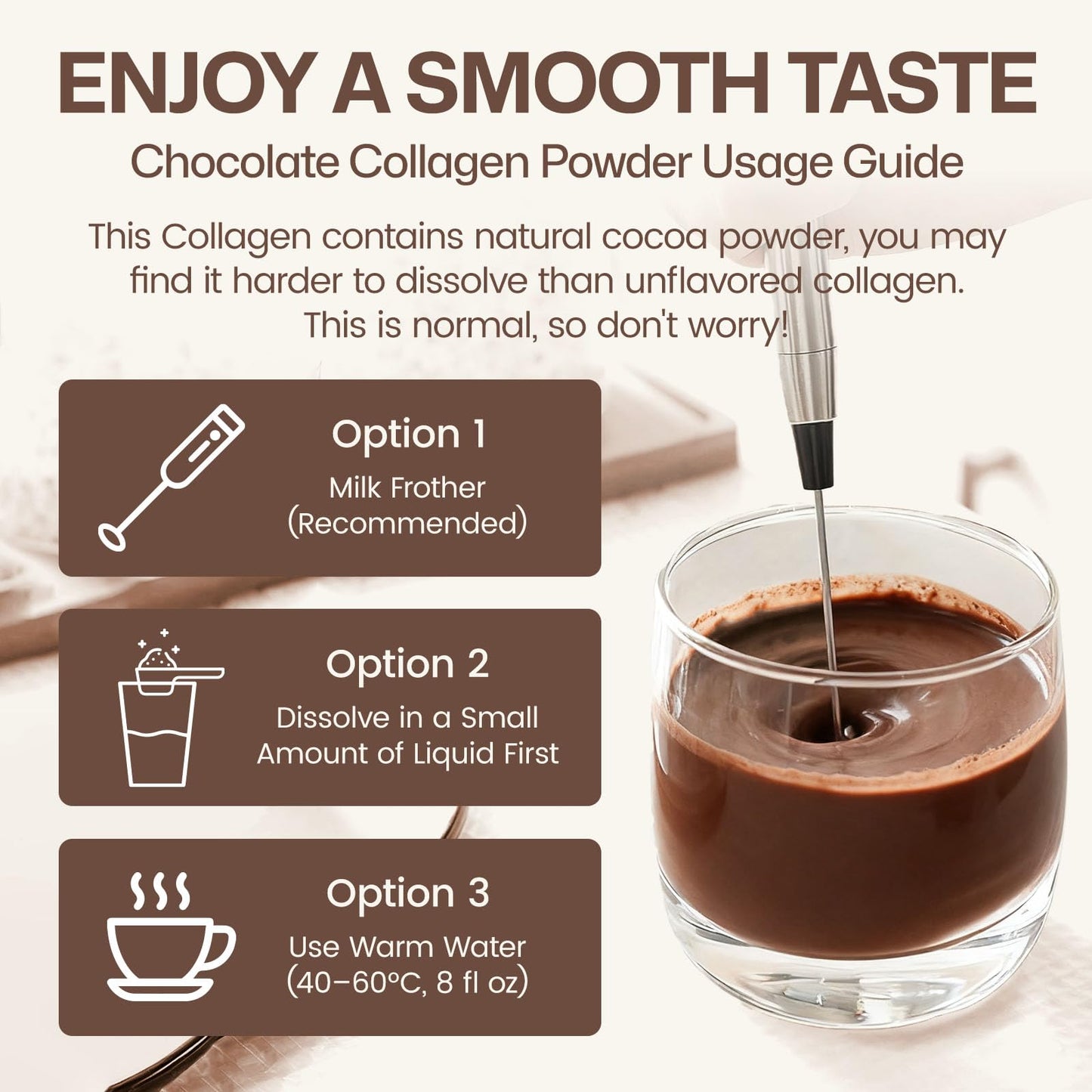 NATURE TARGET Chocolate Multi Collagen Peptides – Gluten Free, Vitamin C & D3 | 35 Servings