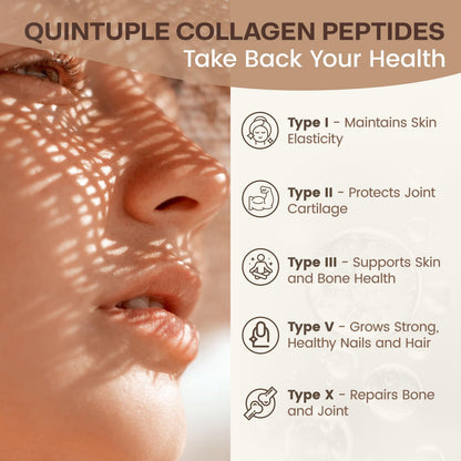 NATURE TARGET Chocolate Multi Collagen Peptides – Gluten Free, Vitamin C & D3 | 35 Servings
