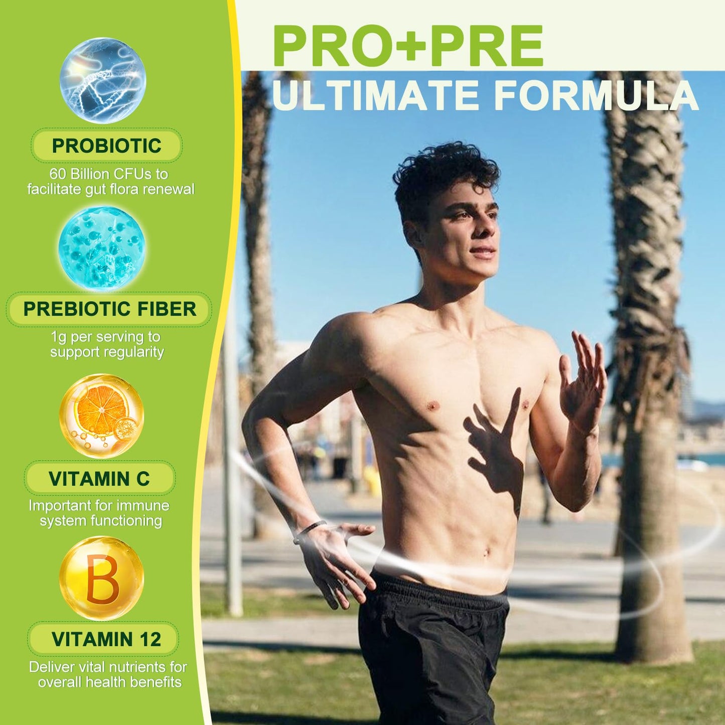 Nature Target Prebiotic Fiber + 60B Probiotics – Digestive Health