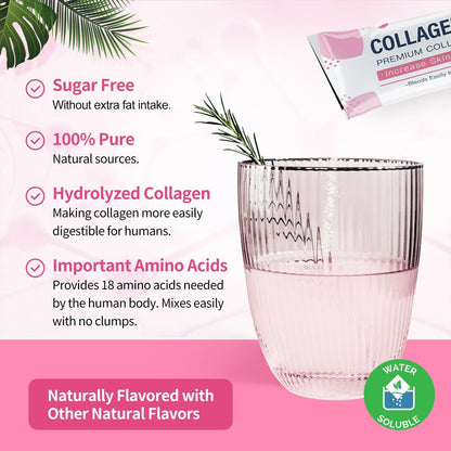 NATURE TARGET Multi Collagen Peptides Powder – Types I–X, Enhanced Absorption, Prebiotics, Sugar-Free, Non-GMO