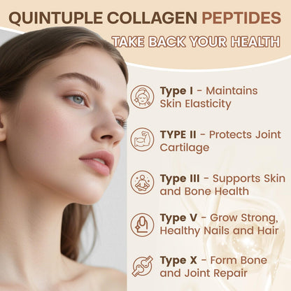 Nature Target Multi Collagen Peptides for Women – Vanilla, 35 Servings
